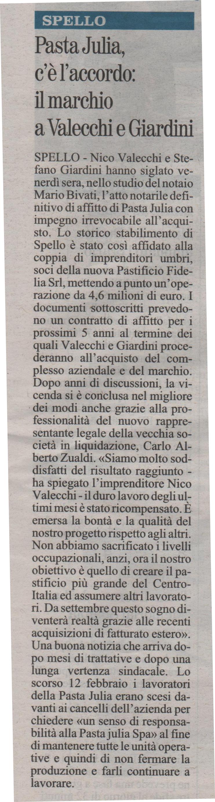Giornale dell’Umbria 31.05.2015